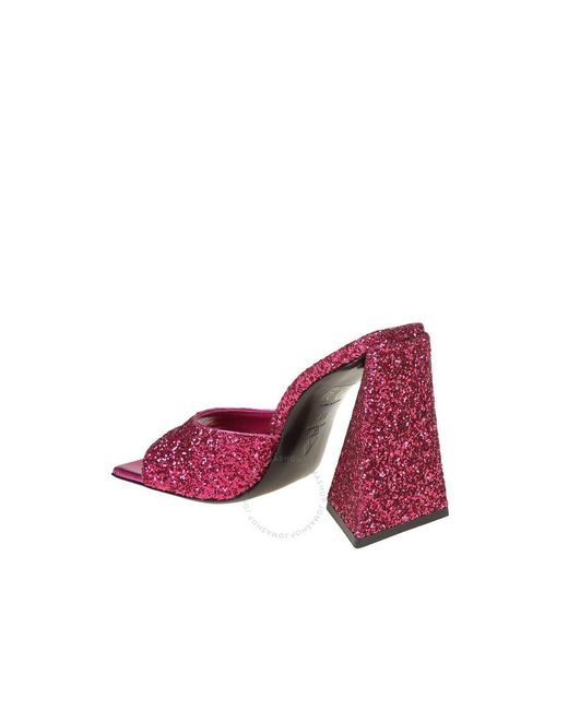 The Attico Pink Sequins Devon 115 Mm Mule