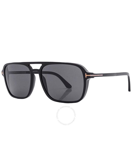 Tom Ford Gray Crosby Smoke Pilot Sunglasses Ft0910 01a 59 for men