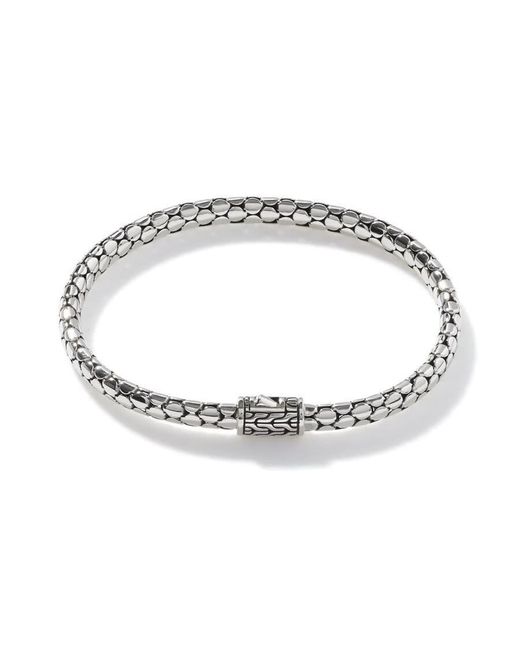 John Hardy Metallic Dot Silver Slim Chain Bracelet