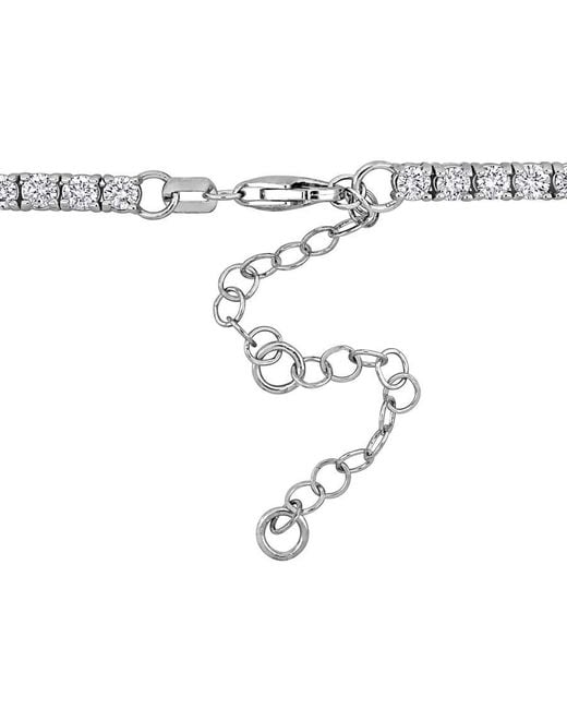 Created Forever Metallic 7 4/5 Ct Tw Lab-Grown Diamond Tennis Necklace