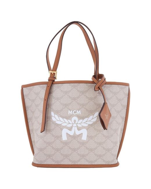 MCM Brown Lauretos Mini Himmel Shopper Tote Bag