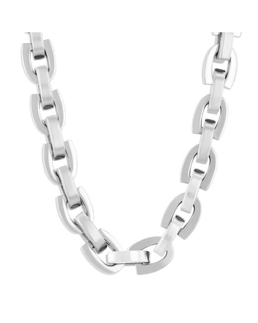 Robert Alton White Horseshoe Link Stainless Steel Jewelry Set for men