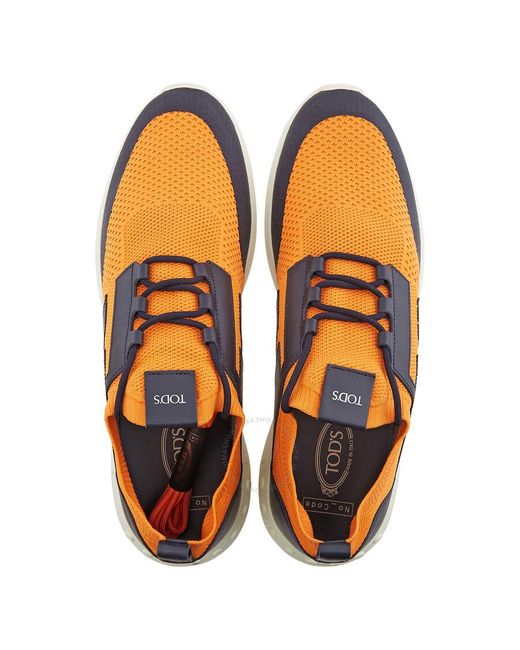 Tod's Blue No_code_02 Knit High Tech Fabric Sneakers for men