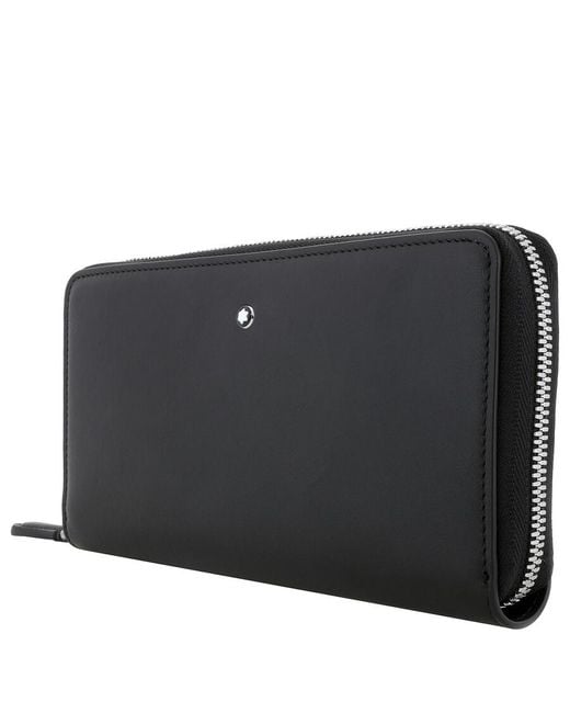 Montblanc Black Soft Wallet 12Cc Zip Around