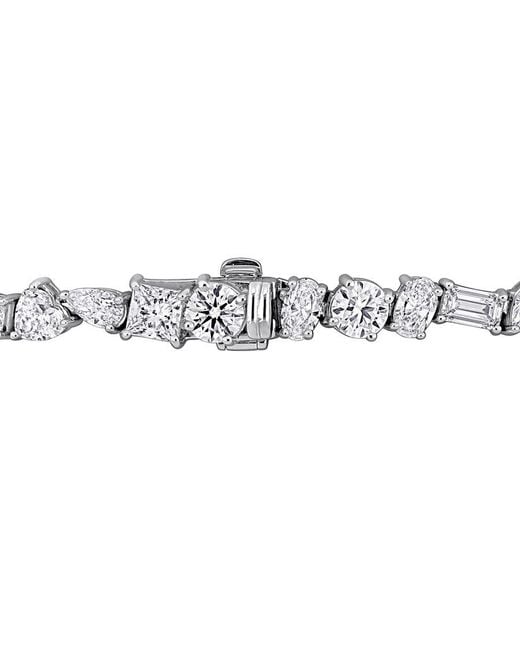 Created Forever Metallic 12 1/2Ct Tw Multi-Shape Lab-Grown Diamond Tennis Bracelet for men