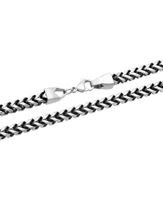 Robert Alton Metallic Stainless Steel Matte Franco Chain for men