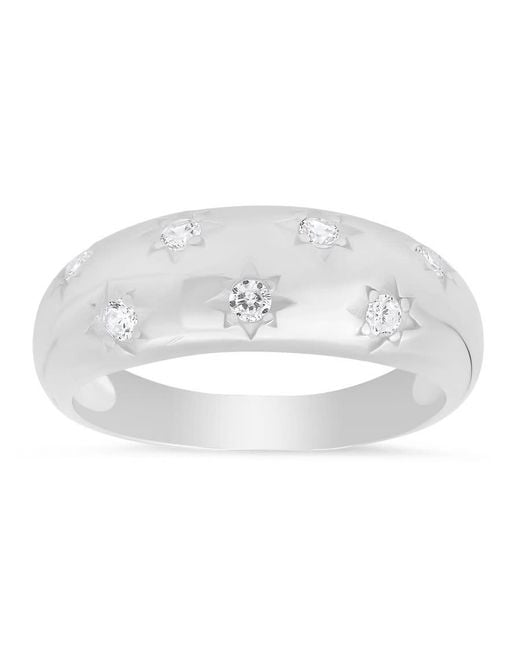 Kylie Harper White Sterling Celestial Dome Ring