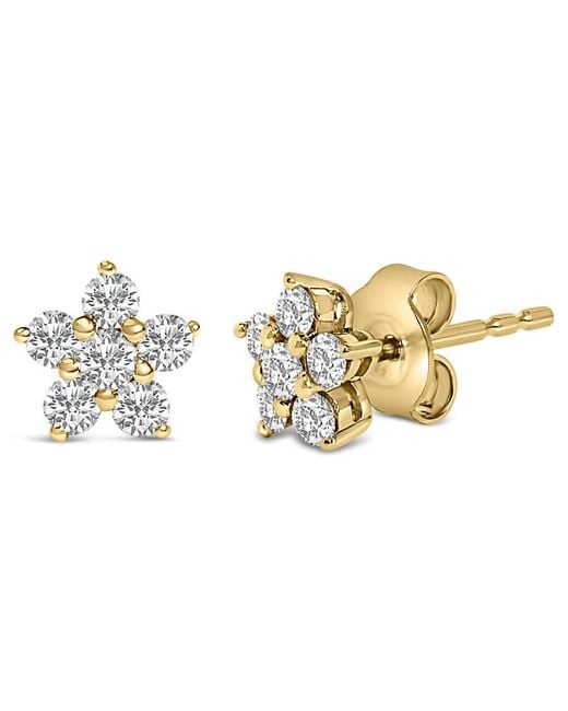 Haus of Brilliance Metallic 10K 1/2 Cttw Lab Grown Diamond Star Stud Earrings