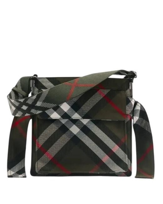 Burberry Green Small Check Trench Tote for men