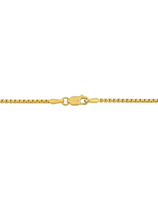 Amour Metallic 1.6Mm Hollow Round Box Link Chain Necklace