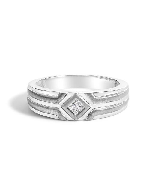 Haus of Brilliance White 10K Princess Diamond Accent Solitaire Duo Ring (I-J Color, Si2-I1 Clarity)