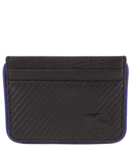 Burberry Black Sandon Heritage Ekd Card Case for men