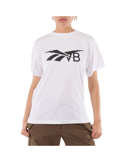 Reebok White X Victoria Beckham Logo T-shirt