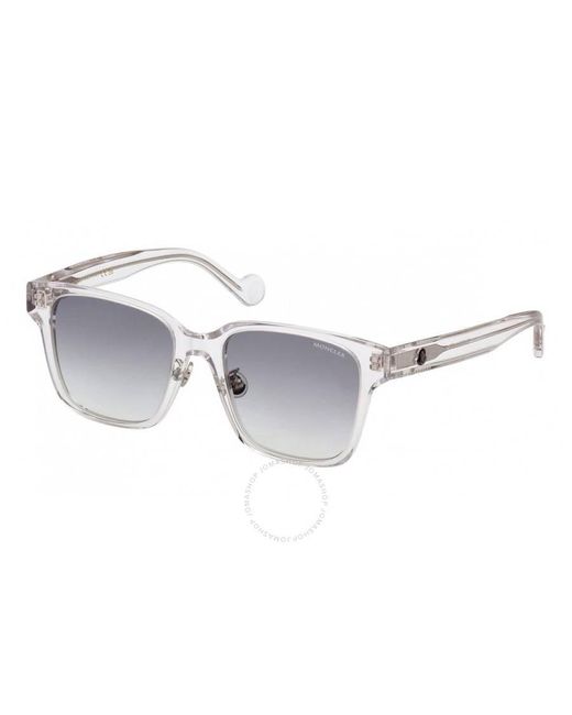 Moncler Metallic Gradient Smoke Rectangular Sunglasses Ml0235-k 26b 53