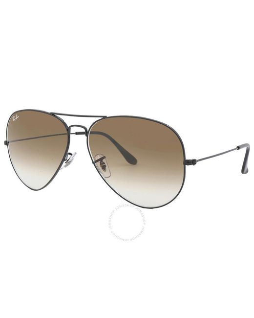 Ray-Ban Aviator Gradient Brown Gradient Sunglasses Rb3025 002/51 62