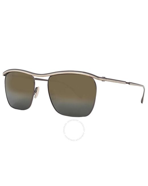 Mr. Leight Brown Owsley S Chancery Gold Metallic Irregular Sunglasses Ml4027 Atg/changmet 53