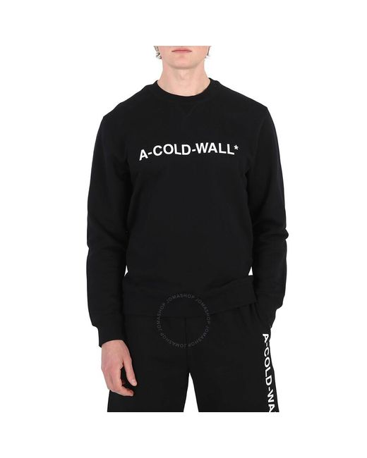 A_COLD_WALL* Black Essential Logo Crew Sweater for men