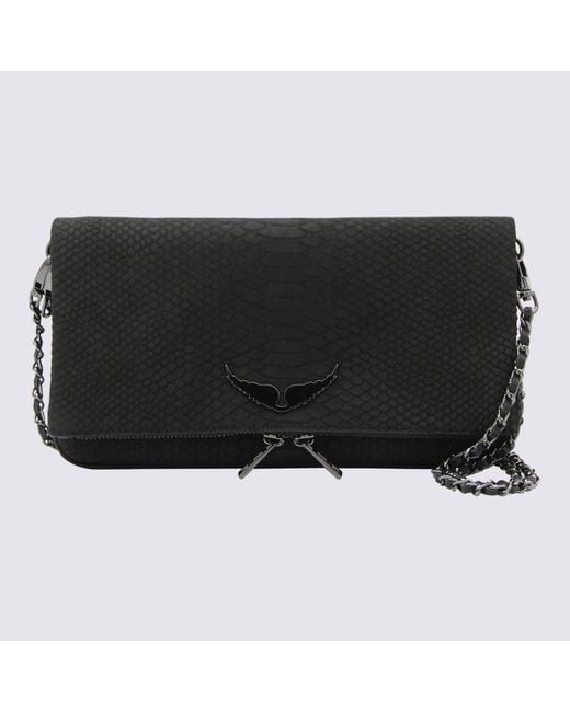 Zadig & Voltaire Black Leather Rock Soft Savage Crossbody Bag