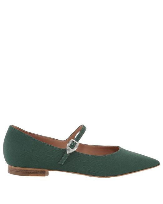 Malone Souliers Green Kate Grosgrain Mary-Jane Pumps
