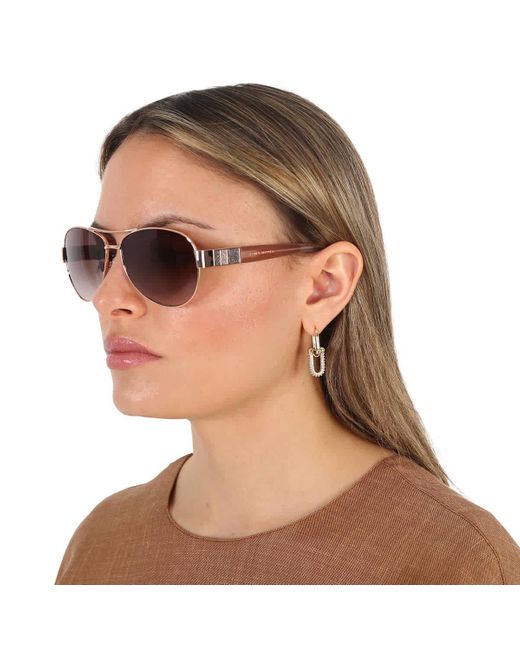 Carolina Herrera Brown Gradient Navigator Sunglasses Her 0135/s 0ddb/ha 59