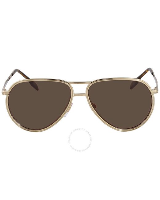 Burberry Scott Dark Brown Pilot Sunglasses Be3135 110973 59 for men