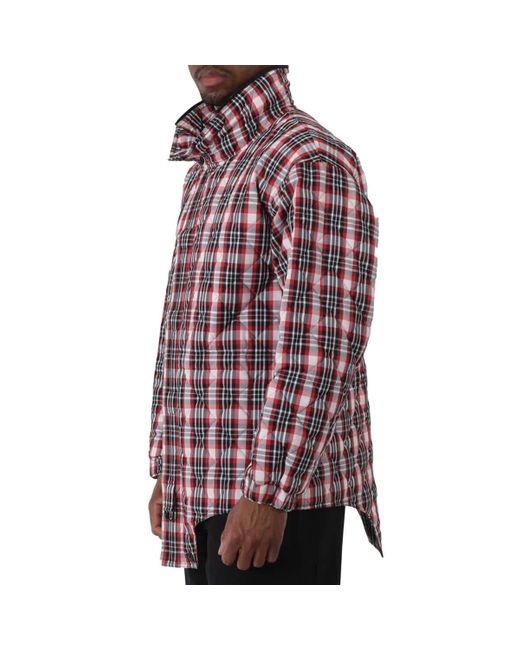 Burberry Red Diamond Quilted Cut-out Hem Parka for men