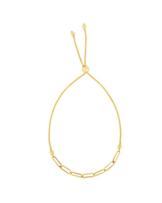 Tresorra Metallic 14K Paperclip Friendship Bracelet