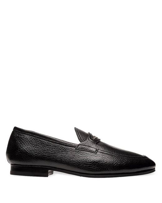 Bally Black Pesek Classic Leather Loafers, Brand Size 10 Us for men