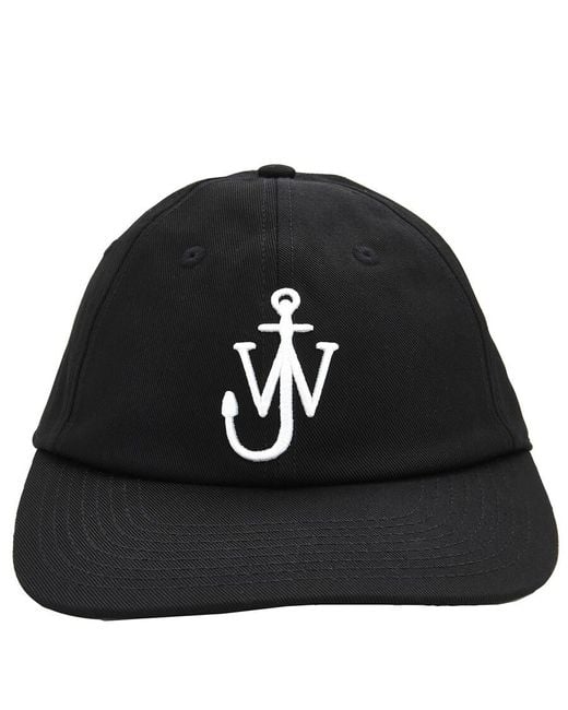 J.W. Anderson Black Cotton Baseball Cap for men