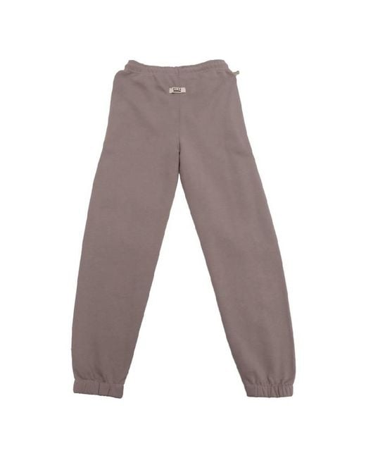 MSGM Gray Logo Print Cotton Sweat Pants for men