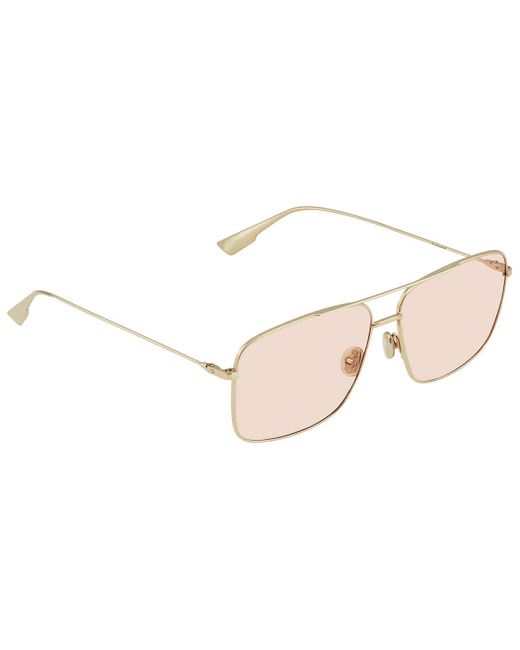 Dior Metallic Ladies Gold Aviator Sunglasses
