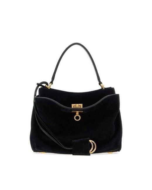 Balenciaga Black Suede Mini Rodeo Handbag Borse A Mano