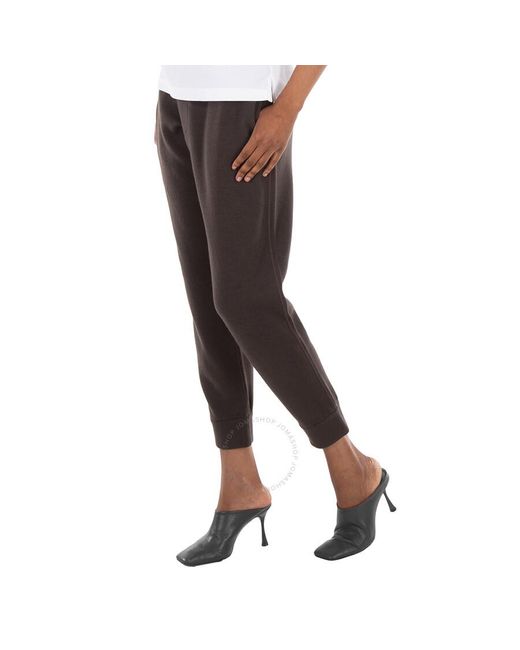 Burberry Brown Asian Fit Logo-Embellished Wool Jogging Pants