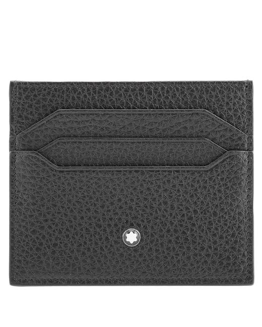 Montblanc Black Grain Leather 6Cc Card Holder