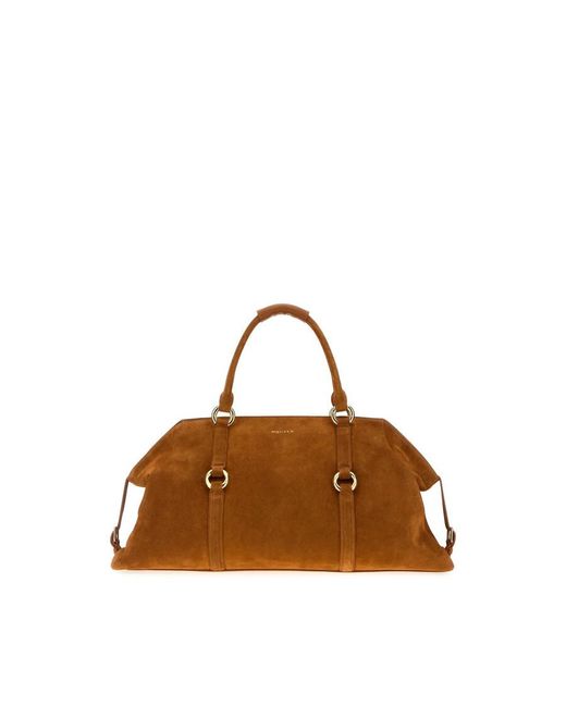 Alexander McQueen Brown Caramel Suede Farringdon Maxi Handbag for men