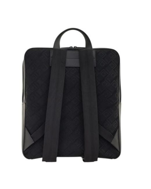 Ferragamo Black Semi-Matte Calfskin Backpack