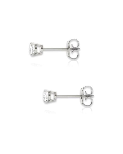 Tresorra White 14K Round Cut Earth Mined Diamond Stud Earrings