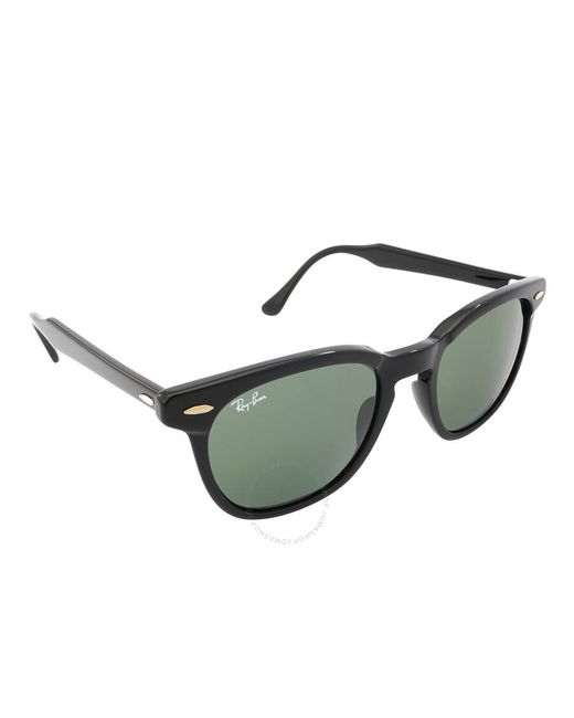 Ray-Ban Brown Hawkeye Green Square Sunglasses