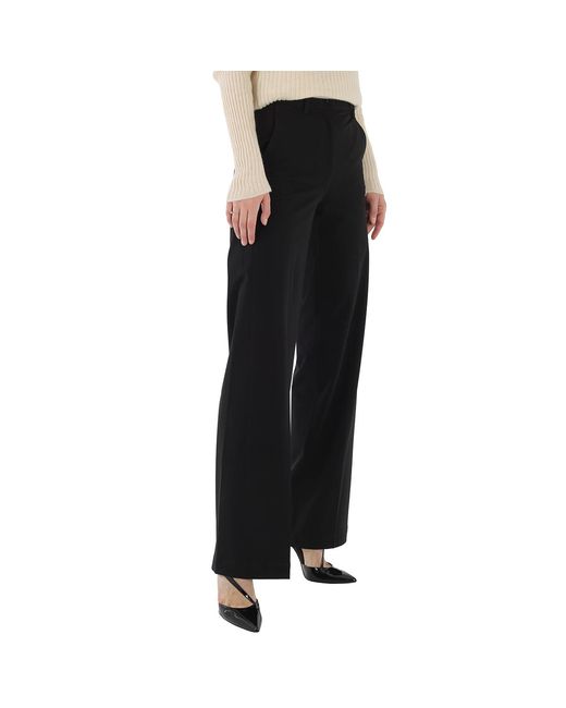 MM6 by Maison Margiela Black Mm6 Ladies Wide-Leg Tailored Trousers
