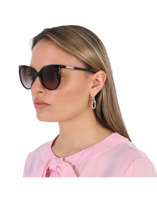 Longchamp Black Grey Gradient Cat Eye Sunglasses Lo720s 001 54