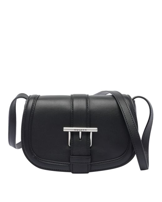 McQueen Black Mcqueen T-Bar Satchel Bag