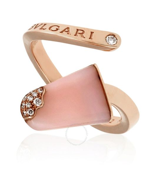 BVLGARI Pink 18 Kt Rose Gold Ring Set