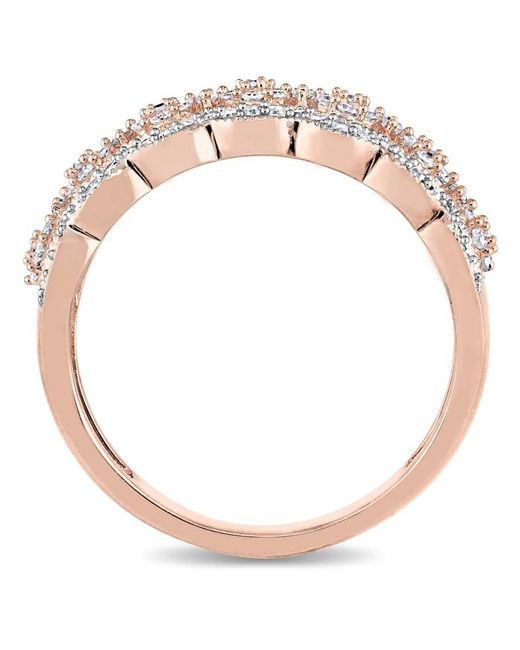 Amour Pink 1/2 Ct Tw Diamond Milgrain Vintage Flower Ring