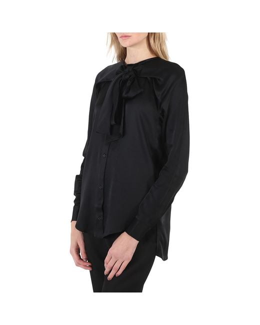 Atlein Black Ladies Cross Neckline Shirt, Brand Size 34 (Us