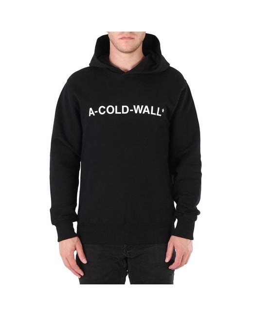 A_COLD_WALL* Black A Cold Wall Essential Logo Cotton Hoodie for men