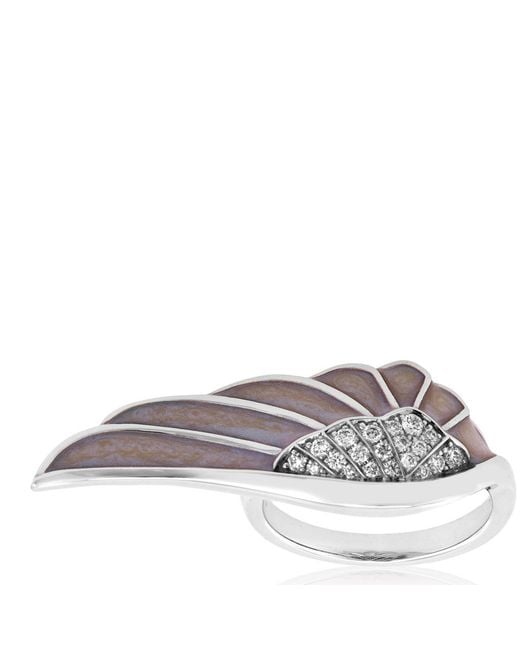 Garrard Gray 18K Wings Reflection Ring