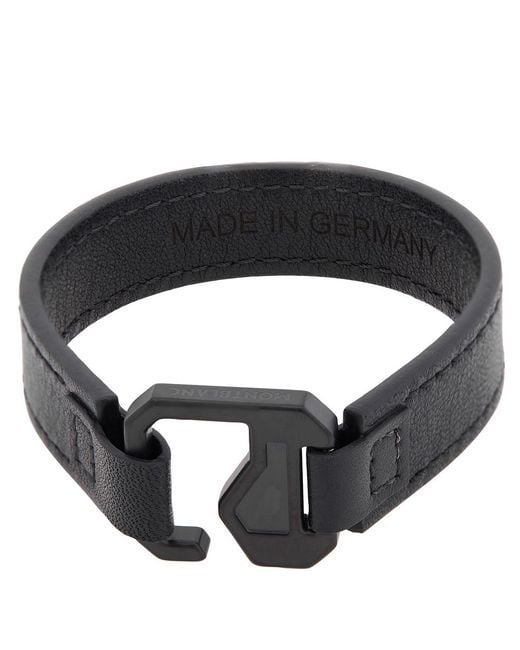 Montblanc Black Extreme Leather Bracelet for men
