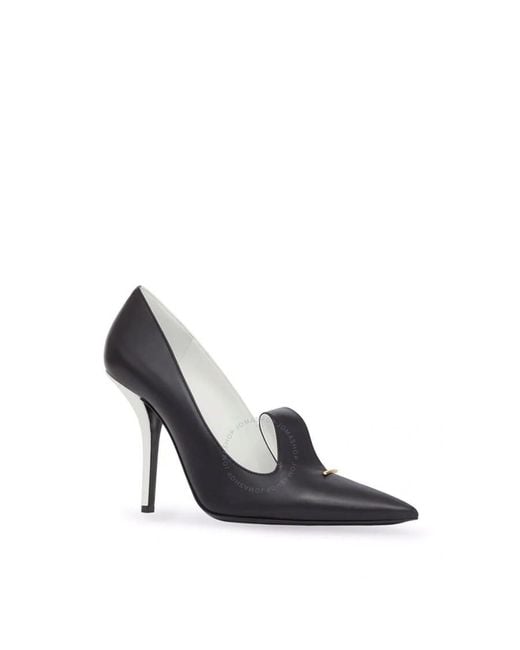 Burberry Gray Two-tone Leather Point-toe Pumps