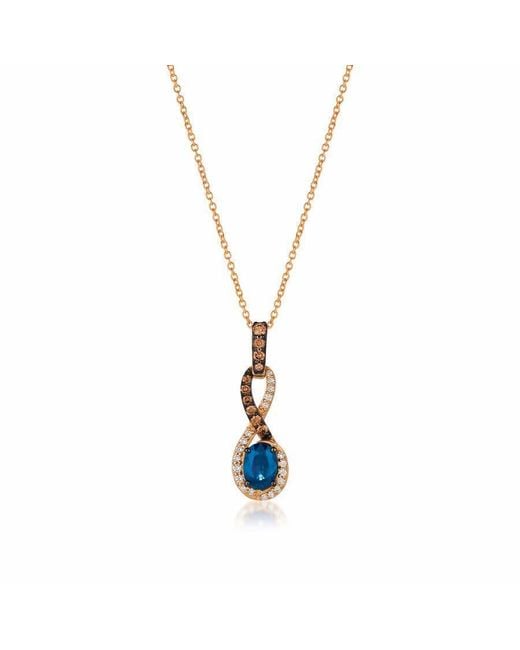 Le Vian Metallic Ladies Blueberry Sapphire Necklaces Set for men