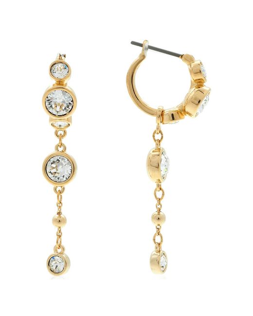 Swarovski Metallic Imber Drop Earrings, Round Cut, 18K Finish